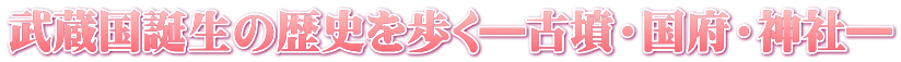 武蔵国誕生の歴史を歩く―古墳・国府・神社―